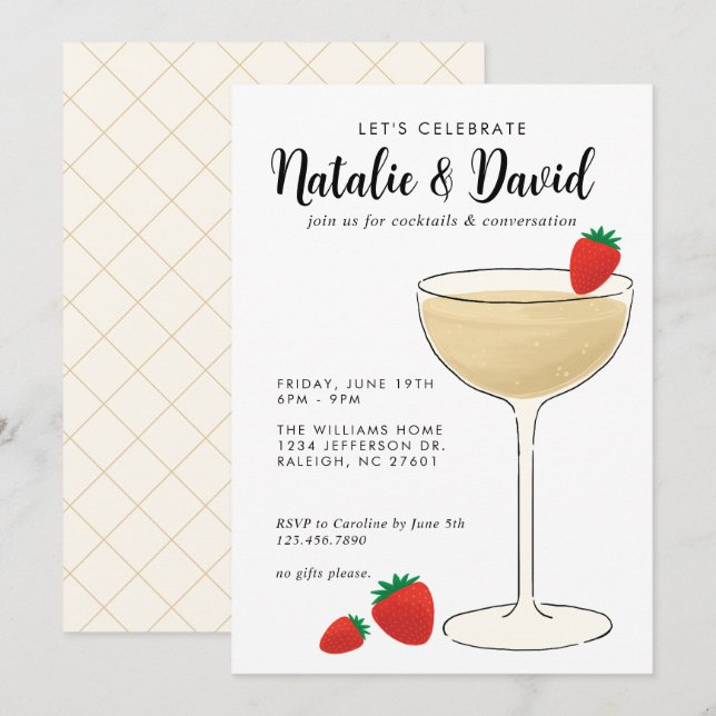 Invitation à une soirée cocktail (Devant / Derrière)