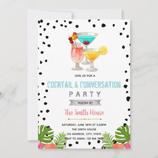 Invitation à une soirée cocktail (Devant)