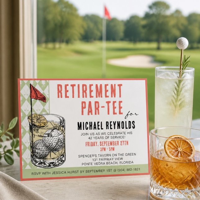Invitation à une soirée cocktail de golf (Créateur téléchargé)