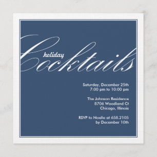 Invitation à une soirée cocktail de vacances moder