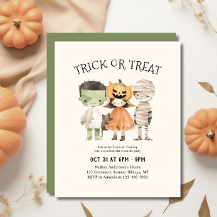 Invitation à une soirée costume pour enfants migno