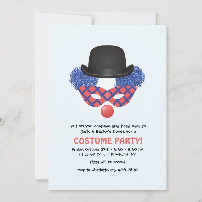 Invitation à une soirée costumée (Devant)