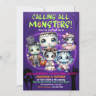 Invitation à une soirée costumée d'Halloween effra