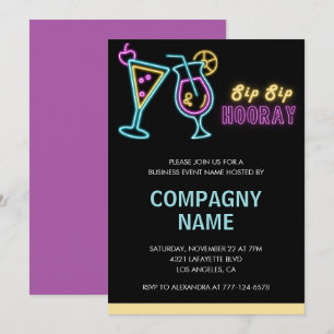 Invitation à une soirée d'affaires Cocktail Neon G