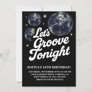 Invitation à une soirée d'anniversaire Disco, Groo