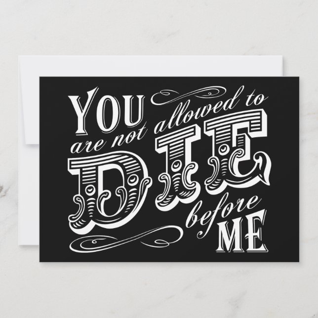 Invitation à une soirée d'anniversaire emo (Devant)