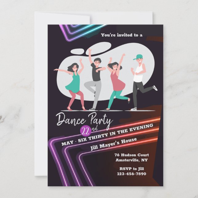 Invitation à une Soirée Dansante (Devant)