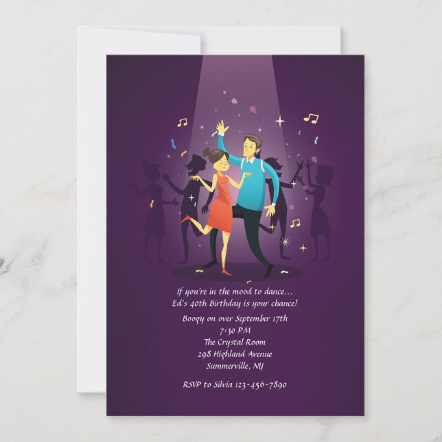 Invitation à une soirée dansante (Devant)