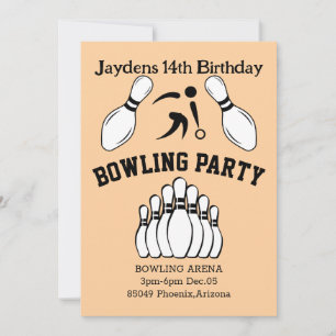 Invitation à une soirée de bowling