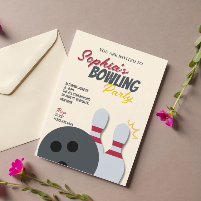 Invitation à une soirée de bowling (Créateur téléchargé)