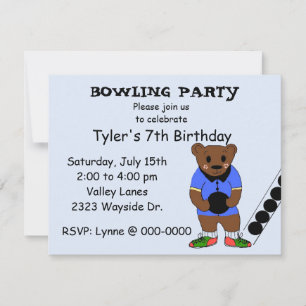 Invitation à une soirée de bowling