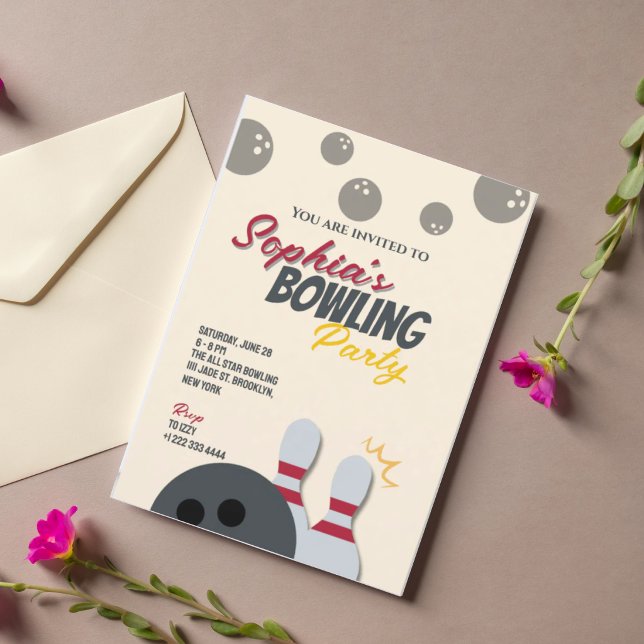Invitation à une soirée de bowling 6 (Créateur téléchargé)