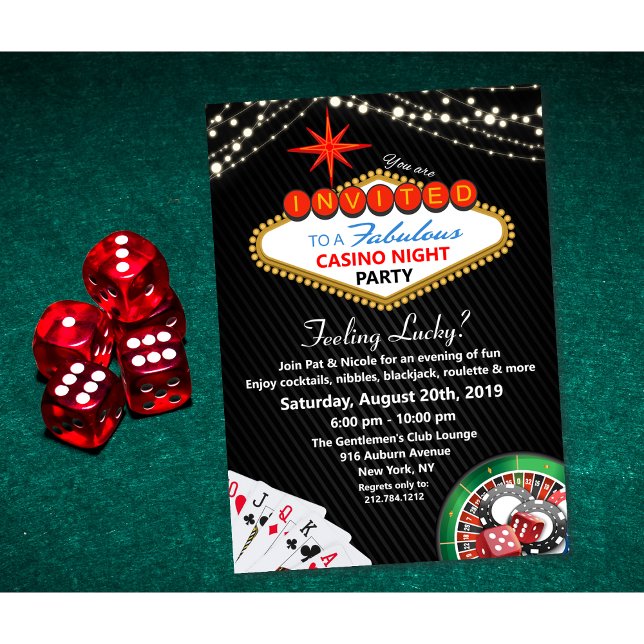 Invitation à une soirée de casino de Vegas (Créateur téléchargé)