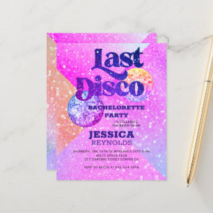 Invitation à une soirée de célibataire disco à pet