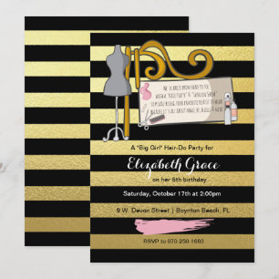 Invitation à une soirée de défilé de mode coiffure