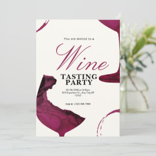 Invitation à une soirée de dégustation de vin blan