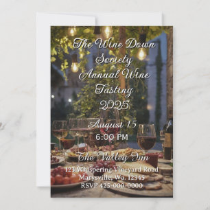 Invitation à une soirée de dégustation de vins