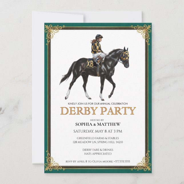 Invitation à une soirée de derby Décoration murale (Devant)