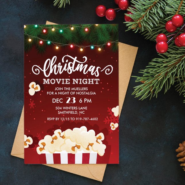Invitation à une soirée de films de Noël (Créateur téléchargé)