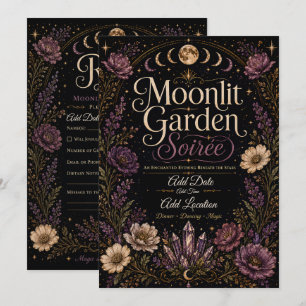 Invitation à une Soirée de Jardin au Clair de Lune