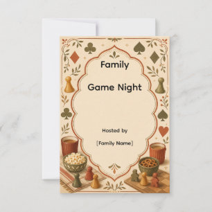 Invitation à une soirée de jeux en famille
