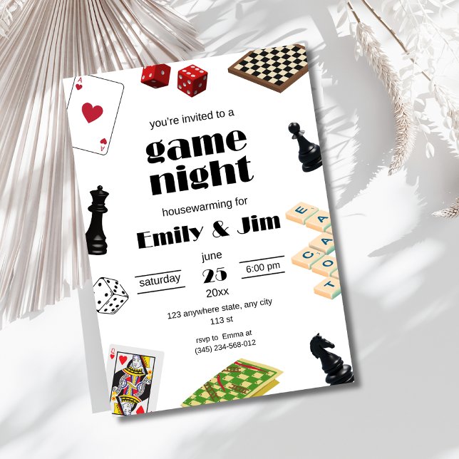 Invitation à une soirée de jeux, Invitation à une  (Créateur téléchargé)