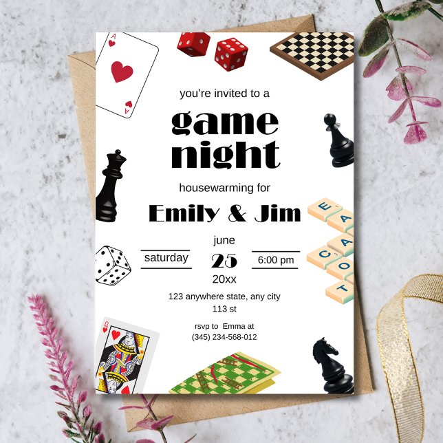 Invitation à une soirée de jeux, Invitation à une  (Créateur téléchargé)