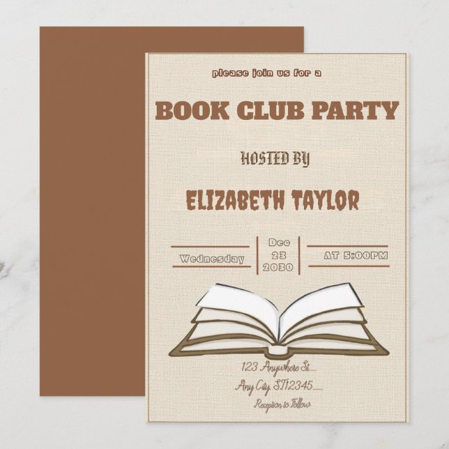 Invitation à une soirée de lecture conviviale du c (Devant / Derrière)