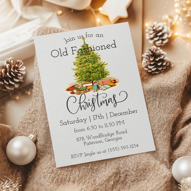 Invitation à une soirée de Noël à l'ancienne (Créateur téléchargé)