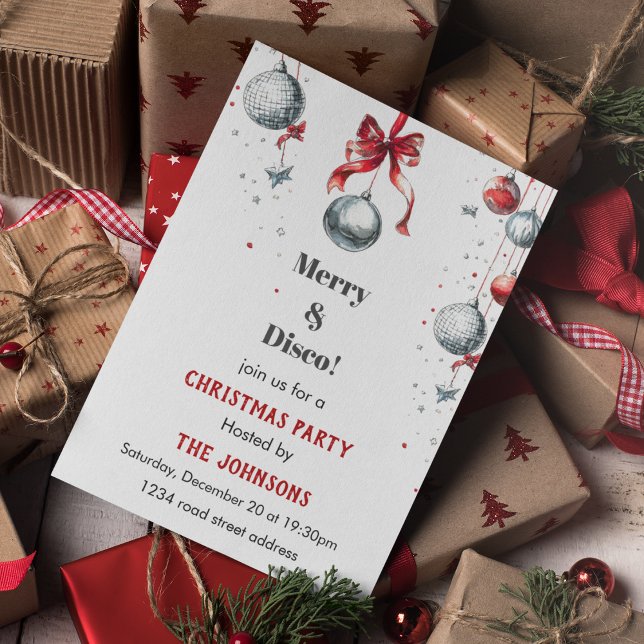 Invitation à une soirée de Noël Disco (Créateur téléchargé)