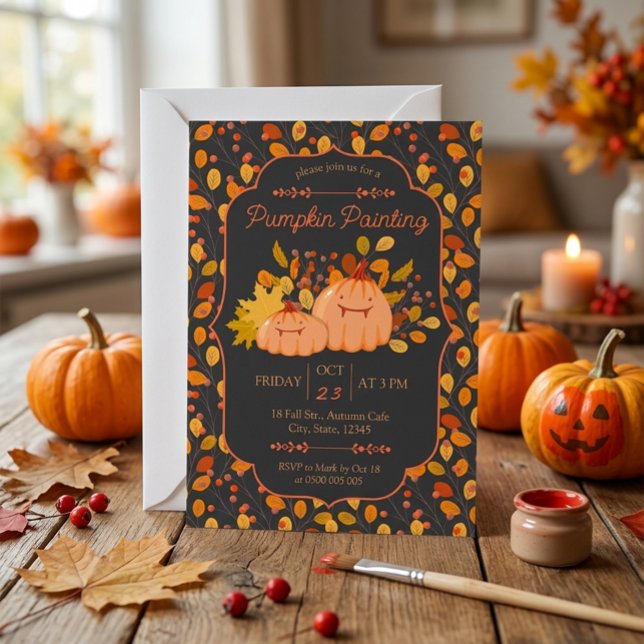 Invitation à une soirée de peinture de citrouilles (Créateur téléchargé)