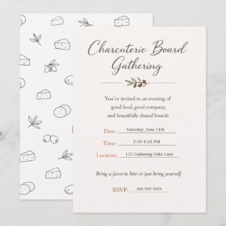 Invitation à une Soirée de Planche de Charcuterie