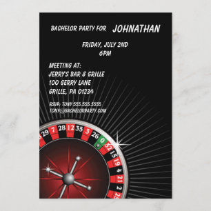 Invitation à une soirée de roulette