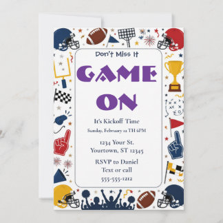 Invitation à une soirée de visionnage de football