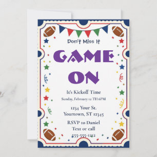 Invitation à une soirée de visionnage de football