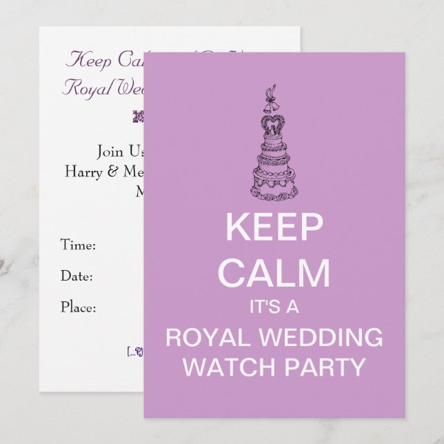 Invitation à une soirée de visionnage du Mariage R (Devant / Derrière)