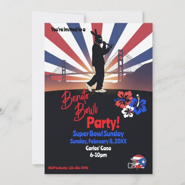 Invitation à une soirée de watch de football (Devant)