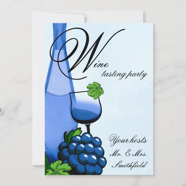 Invitation à une soirée dégustation de vins (Devant)