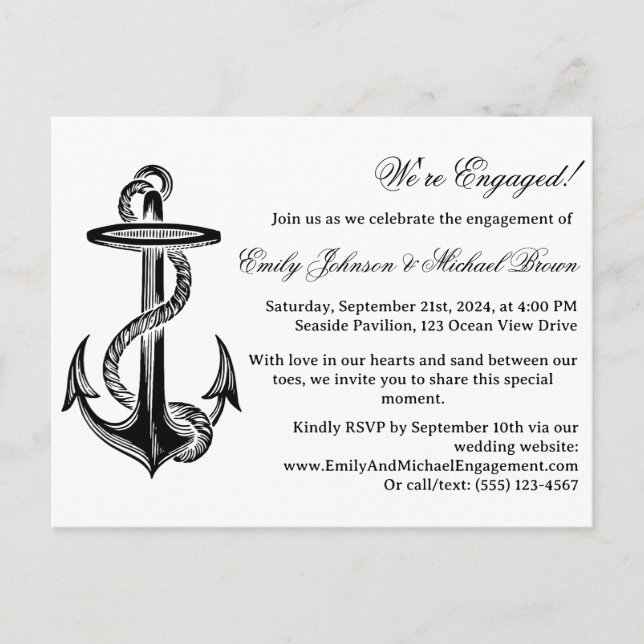 Invitation à une soirée d'engagement sur le thème  (Devant)