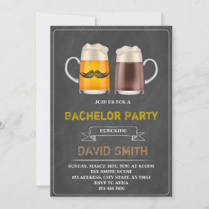 Invitation à une soirée d'enterrement de vie de ga