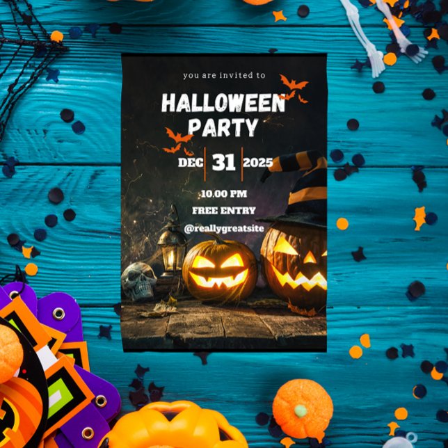 Invitation à une soirée d'Halloween effrayante (Créateur téléchargé)