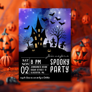 Invitation à une soirée d'Halloween effrayante