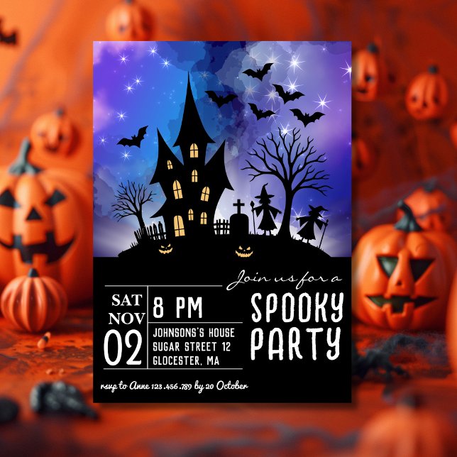 Invitation à une soirée d'Halloween effrayante (Créateur téléchargé)