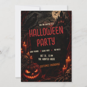 Invitation à une soirée d'Halloween effrayante