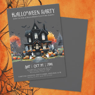 Invitation à une soirée d'Halloween tenue en costu