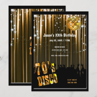 Invitation à une soirée disco rétro des années 70