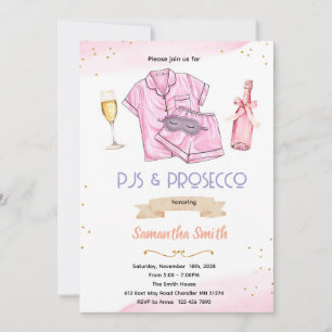Invitation à une soirée en pyjama et prosecco