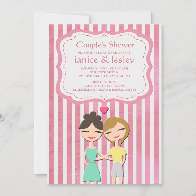 Invitation à une soirée entre filles sous la douch (Devant)
