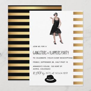 Invitation à une soirée Gangsters et Flappers