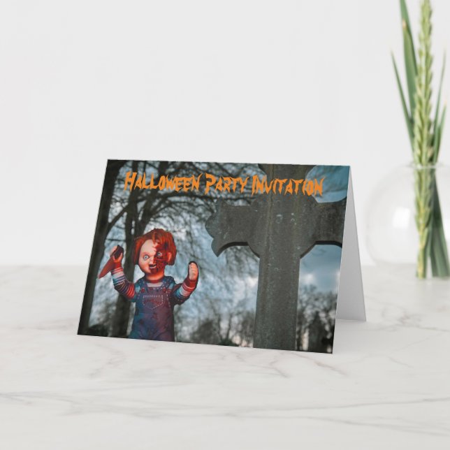 Invitation à une soirée Halloween. Carte (Devant)